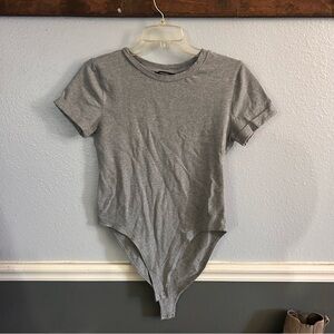 Forever 21 Gray Crewneck Bodysuit